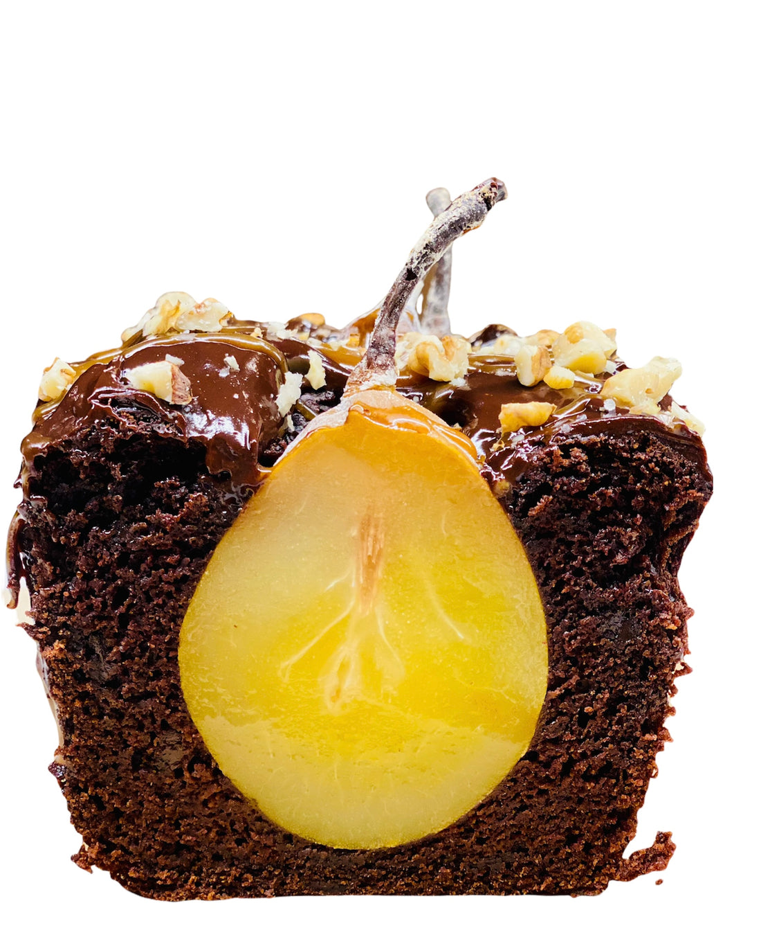 Čokoládový chlebík s hruškami a karamelom