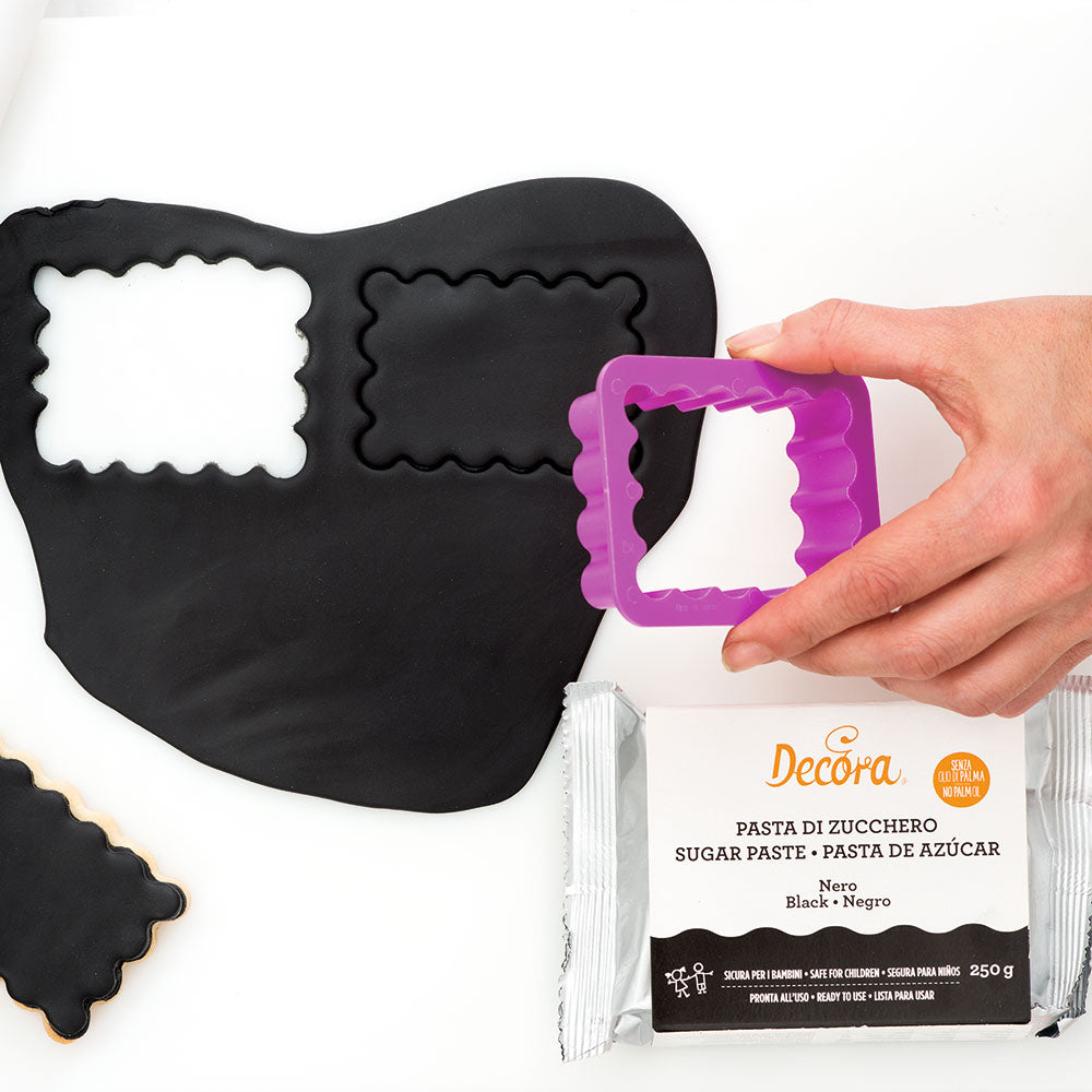 Sada vykrajovátok - 4x obdĺžnik s vlnovým okrajom