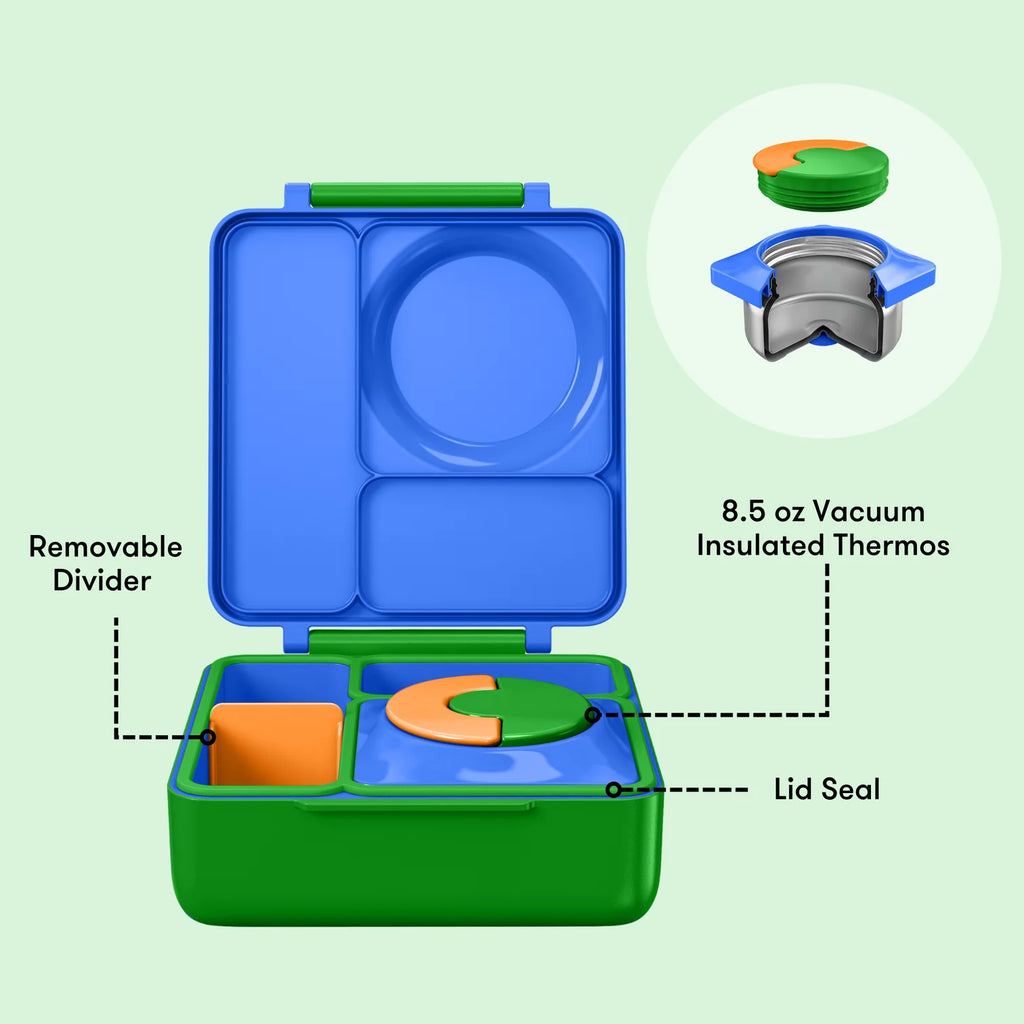 OmieBox hot & cold - Lunchbox s vyberateľnou termonádobou Monster Blue