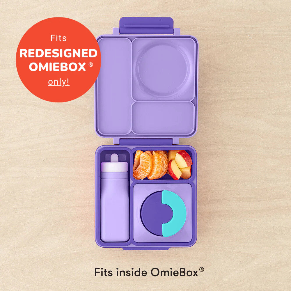 OmieBottle 260ml - silikónová fľaška do OmieBoxu so slamkou - fialová