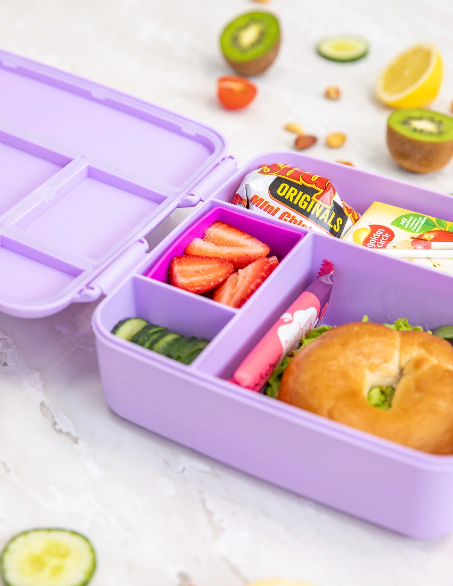 MontiiCo FEAST 2 silikónové formičky Fuchsia