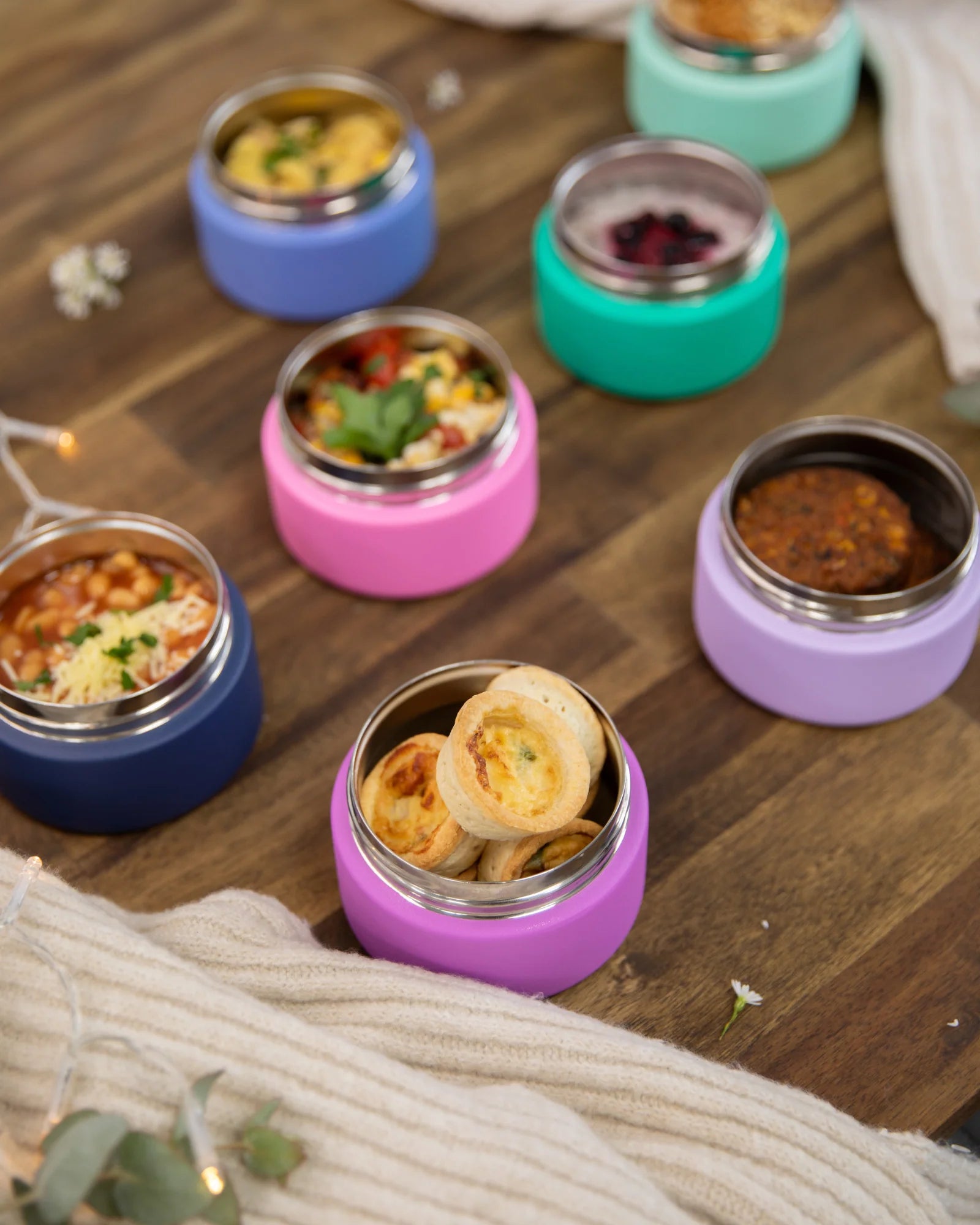 MontiiCo MINI termoska na jedlo 200ml Fuchsia