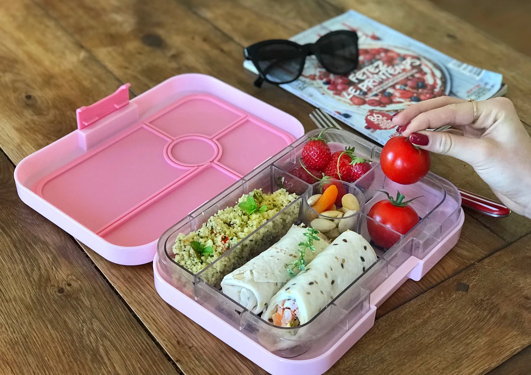 Yumbox XL Tapas 5 oddelení Capri ružová