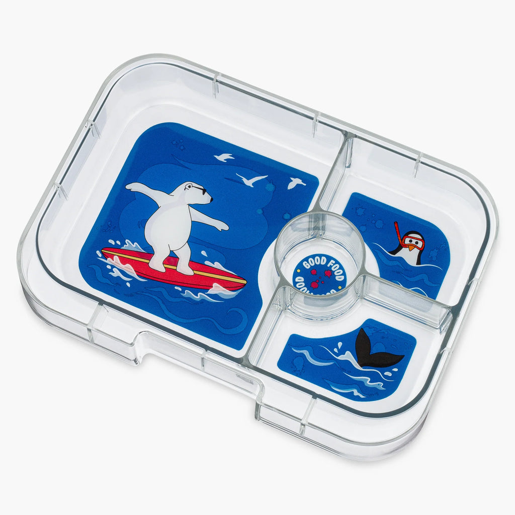 Yumbox Panino 4 oddelenia červená (Polárny medveď)