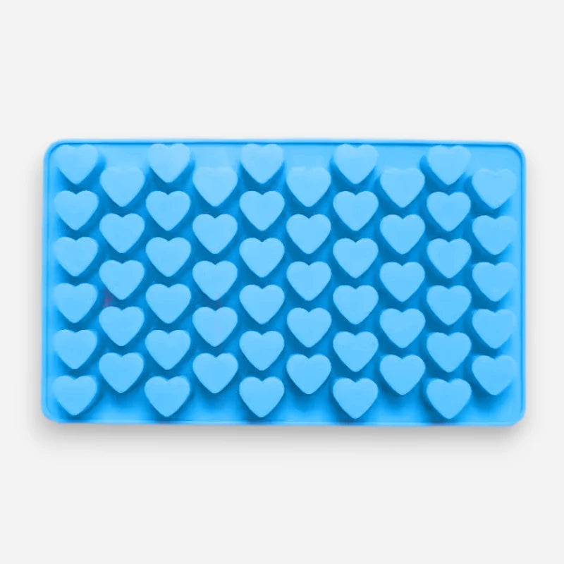 Silikónová forma na gumené srdiečka s pipetou  - modrá