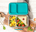 Lekkabox DUO - nerezový box s 2 oddeleniami - petrolejová
