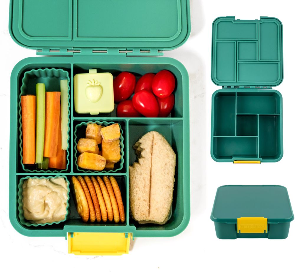 Sada 2+1 silikónových formičiek fialová Little Lunch Box Co - Jablko