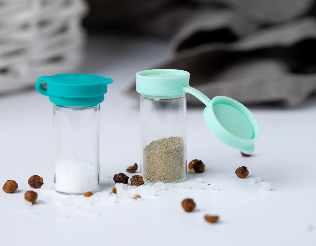 Lekkabox Salty - sklenená soľnička a korenička