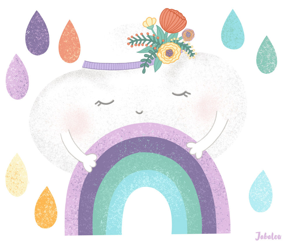 Vodeodolné nálepky Krajina dúhy - stvorené pre boxík Bento2