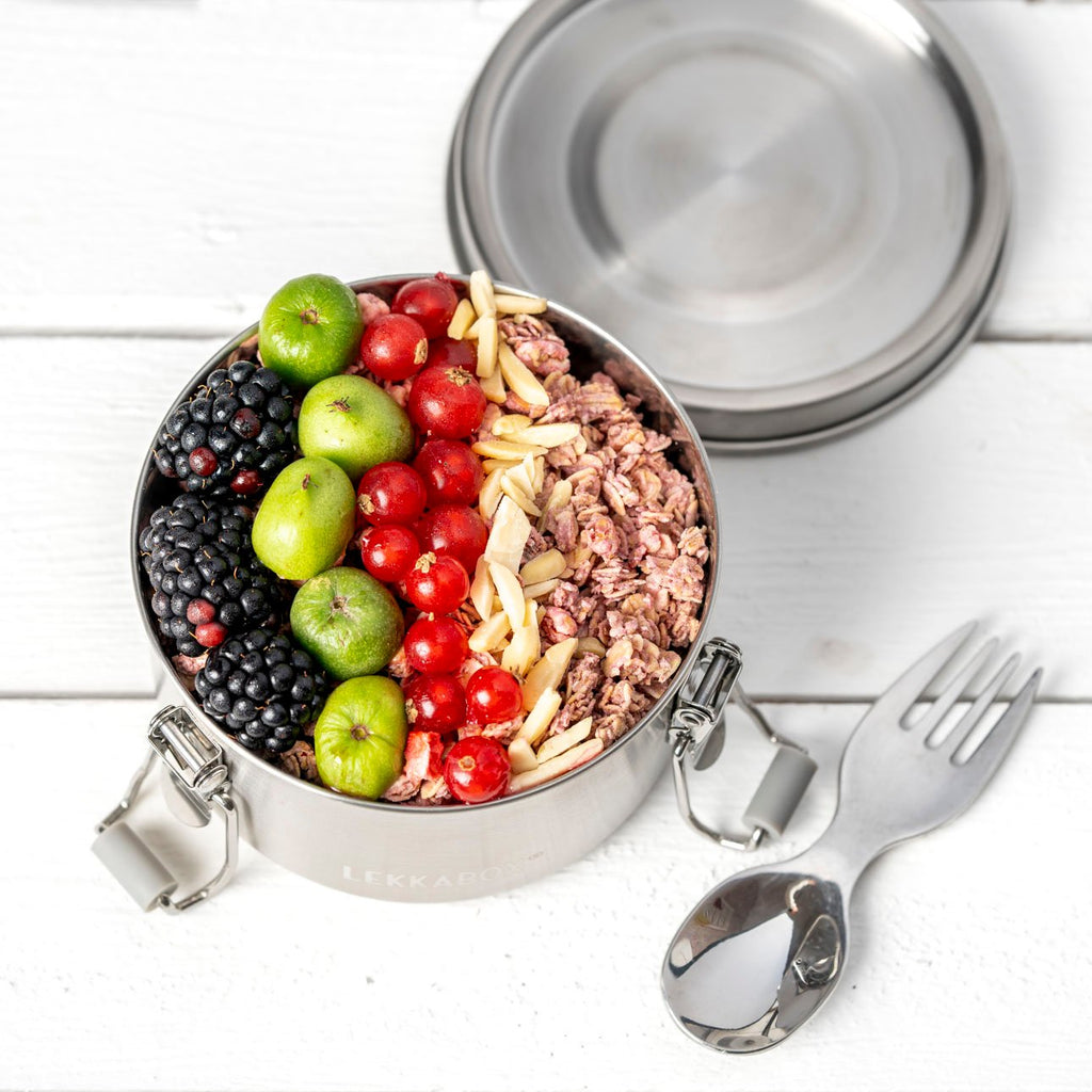 Nepriepustná nerezová dóza Lekkabox Clipsy 400ml - strieborná