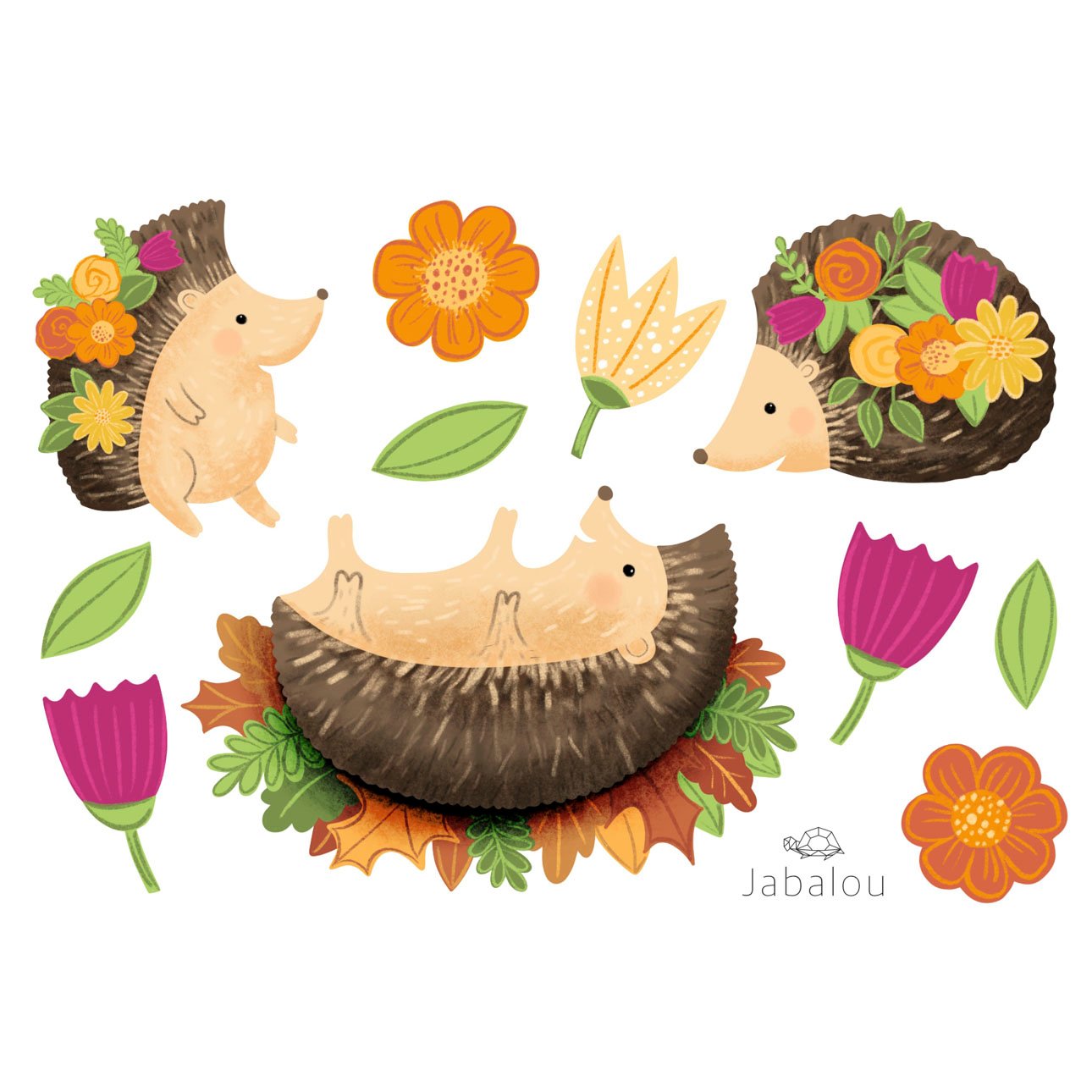 Vodeoodolné nálepky Ježko