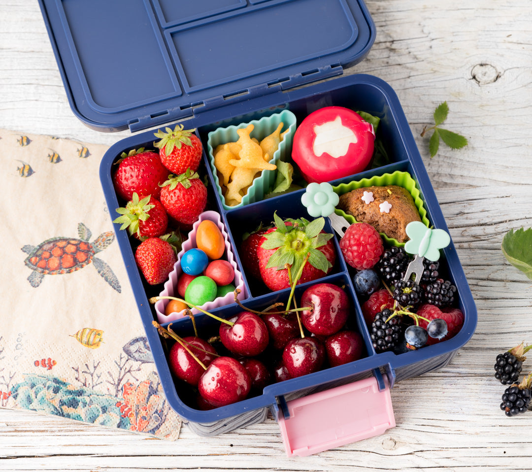 Set 4 krátkych nerezových napichovátok Lekkabox - magická záhrada