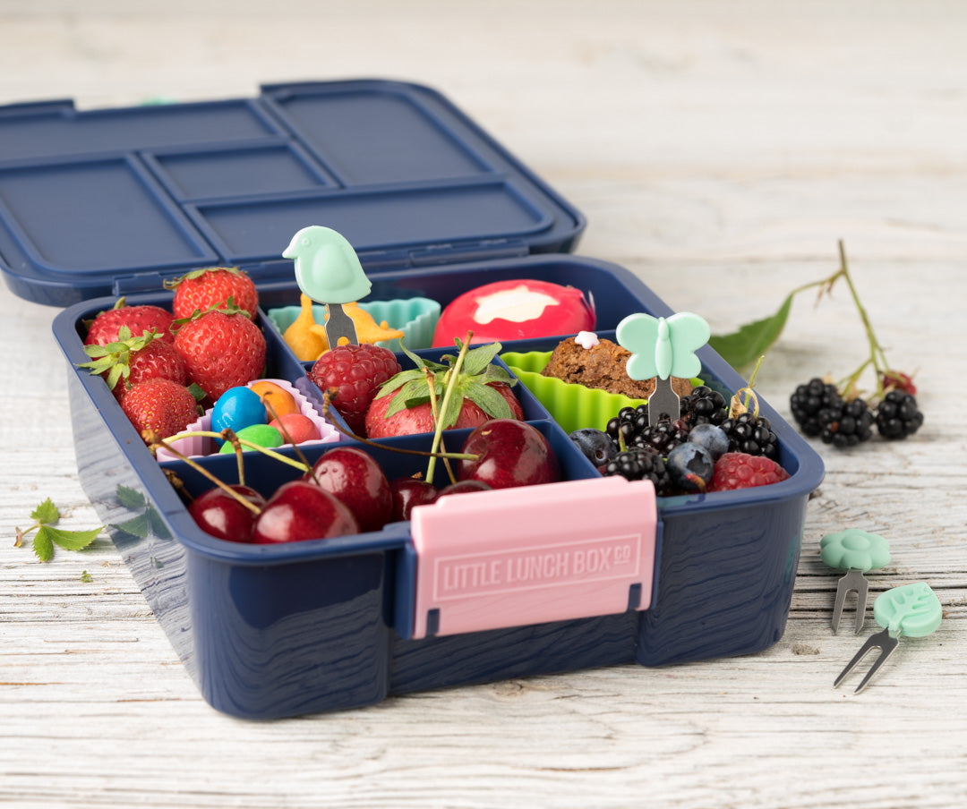 Set 4 krátkych nerezových napichovátok Lekkabox - magická záhrada