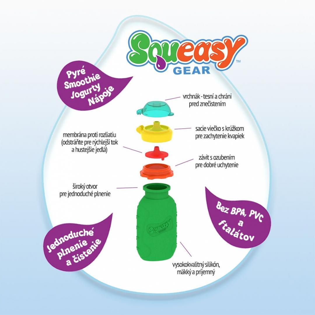 Squeasy Snacker - silikónová kapsička 180ml fialová