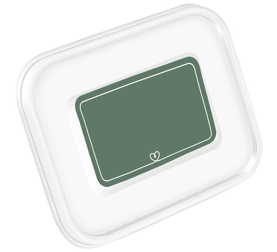 Vodeodolná nálepka tabuľa eukalyptus so srdiečkom - Lekkabox SAFE