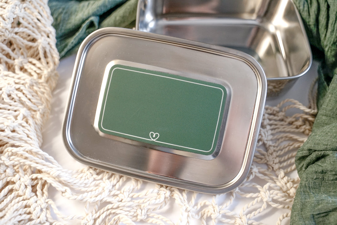 Vodeodolná nálepka tabuľa eukalyptus so srdiečkom - Lekkabox SAFE