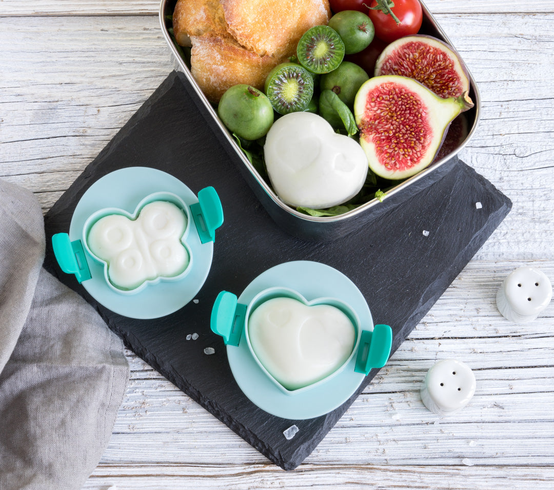 Sada 2 formičiek na vajíčka Lekkabox - motýľ a srdiečko