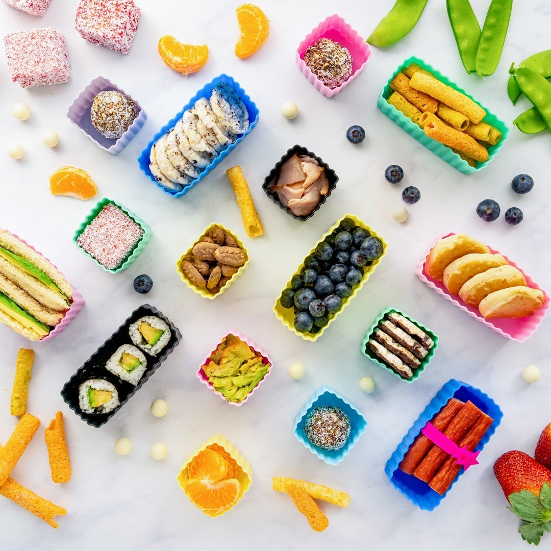 Sada 2 silikónových formičiek fialová Little Lunch Box Co