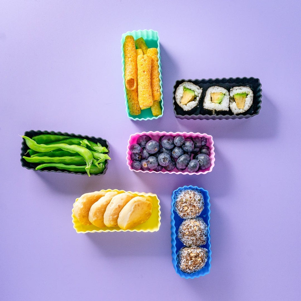 Sada 2 silikónových formičiek fialová Little Lunch Box Co