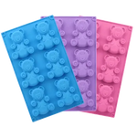 Načítať obrázok do zobrazovača galérie, Silikónová forma na pečenie medvedíci modrá
