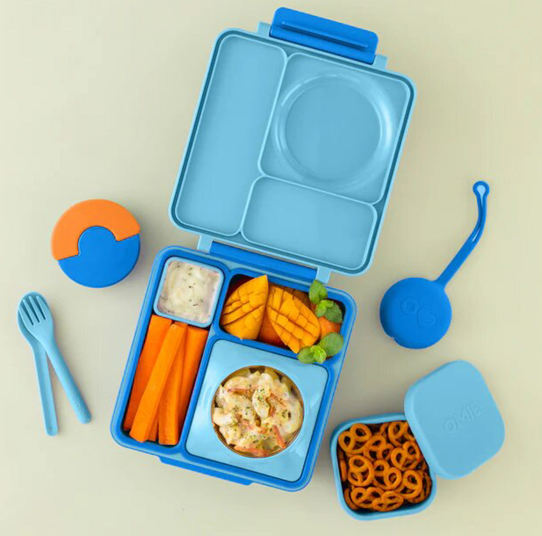 OmieSnack - silikónová dóza modrá 280ml