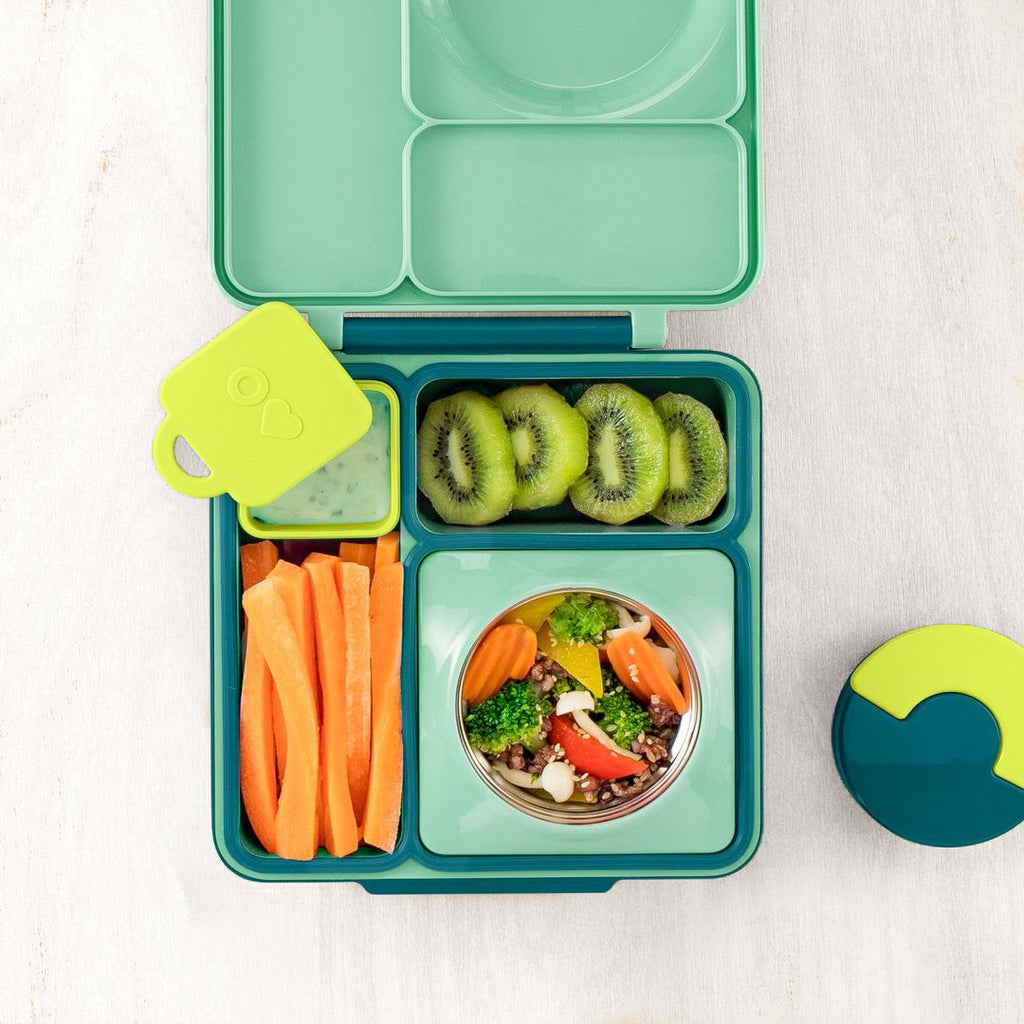 OmieDip - sada 2 silikónových dózičiek modrá a limetková