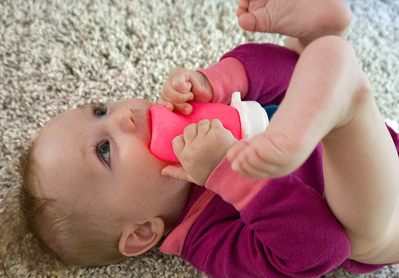 Squeasy Snacker Mini - silikónová kapsička 100ml ružová