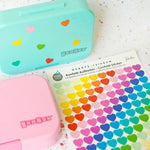 Načítať obrázok do zobrazovača galérie, Vodeodolné nálepky Dúhové srdiečka
